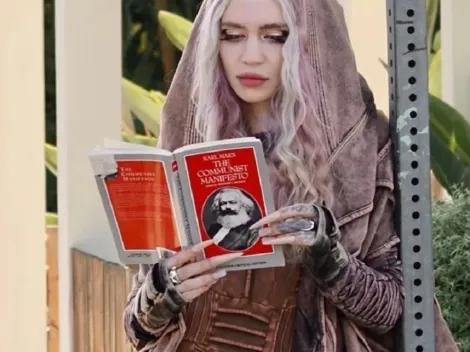 Grimes aparece lendo Karl Marx em primeiras fotos após separação de Elon Musk