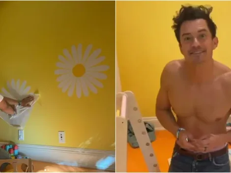 Orlando Bloom pinta e decora o quarto de sua filha e Katy Perry elogia: "Pai do ano"