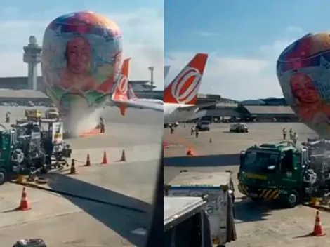 Balão cai em cima de avião no aeroporto de Guarulhos; dono ainda não foi identificado