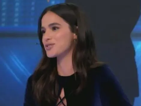 Bruna Marquezine brinca com candidato recordista de matches durante participação no 'Domingão'