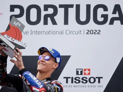 Em corrida com muitos acidentes, Fabio Quartararo vence etapa deste domingo da MotoGP, em Portugal