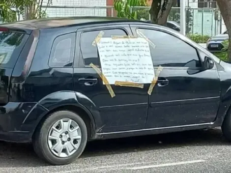 Mulher descobre traição de marido e deixa bilhete com conselho em carro no Pará: "Crie vergonha na sua cara"