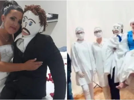 Mulher se casa com boneco de pano e dá à luz um bonequinho: "Vou fazer teste do pezinho"