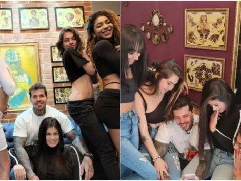 Casado com oito mulheres, influencer é homenageado com tatuagens