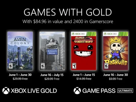 Xbox Games with Gold de junho conta com Super Meat Boy e Aven Colony