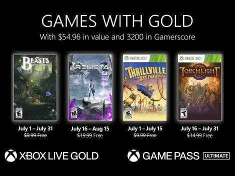 Xbox Games with Gold de julho terá Relicta, Beasts of Maravilla Island e mais