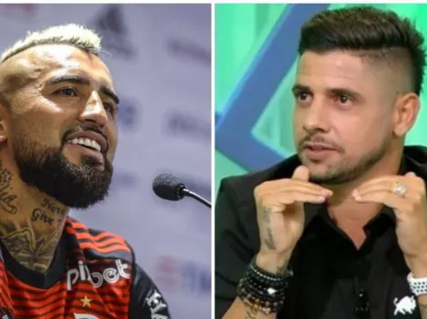 Vidal rebate provocação de Cicinho e agita coletiva de apresentação no Flamengo