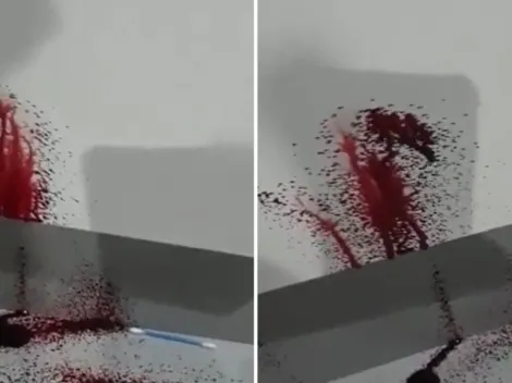 Sangue sem explicação escorrendo em parede de casa assusta moradores do Paraná