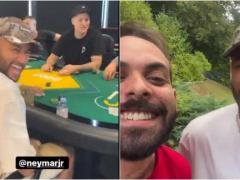 Poker das estrelas! Neymar convida humorista brasileiro para uma partida na França