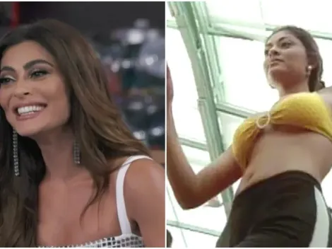 Juliana Paes participa do programa de Luciano Huck e revê 1ª participação na TV