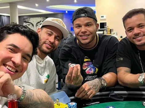 Neymar, Tierry e os ‘parças’ em noitada de poker