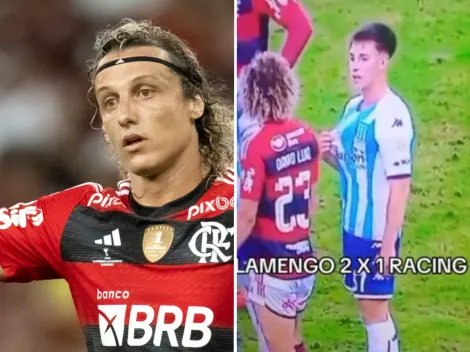 David Luiz é surpreendido por jogador do Racing e lentes registram tudo