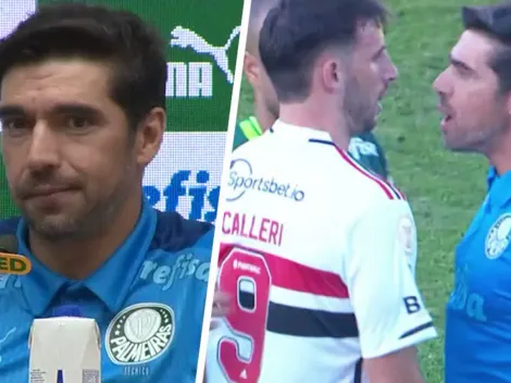 TRETA: Abel tira de letra e fala em 'meter a máscara' com Calleri após Palmeiras x SPFC