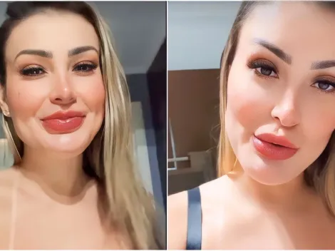 AO VIVO: Andressa Urach grava vídeo com a prática golden shower