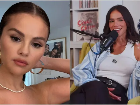 Bruna Marquezine relembra encontro com Selena Gomez e detalha conversa em podcast