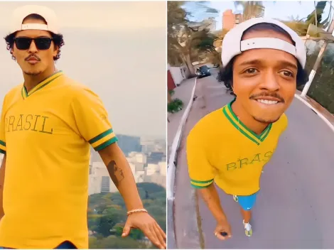 Vídeo de Bruno Mars de agradecimento ao Brasil e com funk personalizado bate recordes no Instagram
