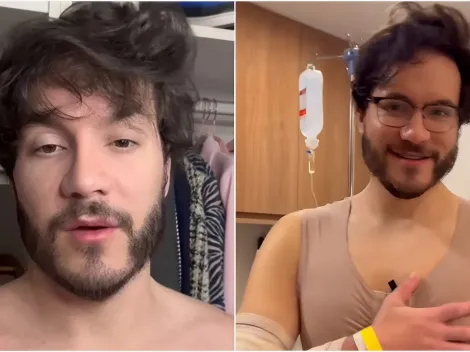 ANTES E DEPOIS! Eliezer mostra o resultado da cirurgia de lipoaspiração e redução de mama