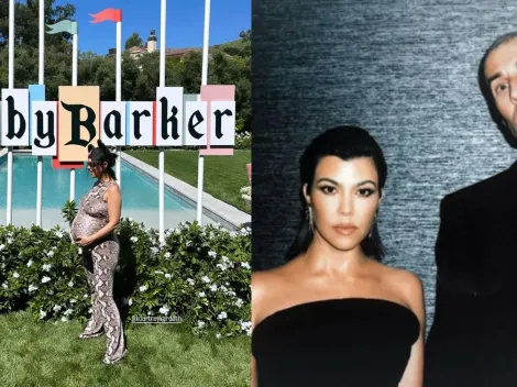 Kourtney Kardashian e Travis Barker realizam festão de chá de bebê com tema Disney