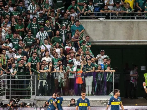 Torcedores do Boca Juniors exibem mensagem racista destinada ao Palmeiras na Bombonera