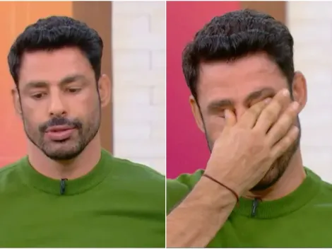Cauã Reymond não segura a emoção e cai no choro após receber declaração de Tony Ramos
