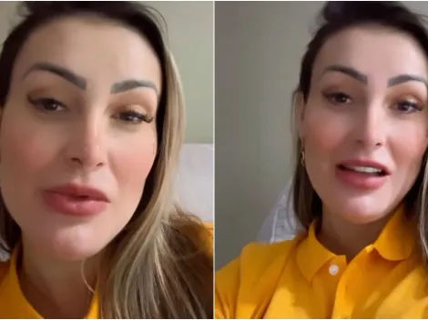 Andressa Urach fica em choque com o valor de sua conta de água