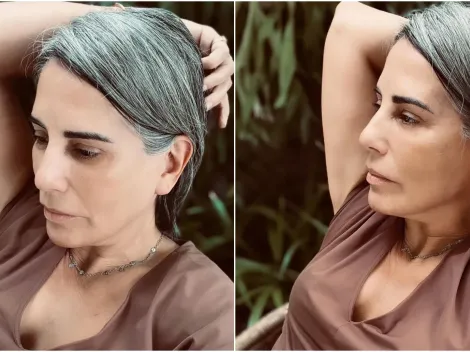 Após assumir cabelos brancos, Gloria Pires expõe diferença em autoestima