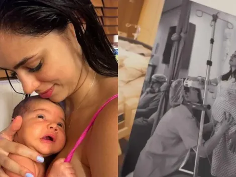 Bruna Biancardi recebe álbum de fotos do nascimento da filha como mimo