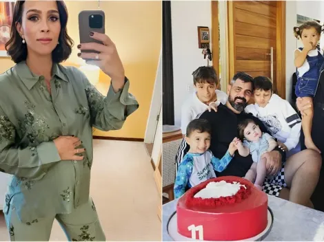 Esposa de Juliano Cazarré revela nome do sexto bebê e diz se pretende ter mais filhos