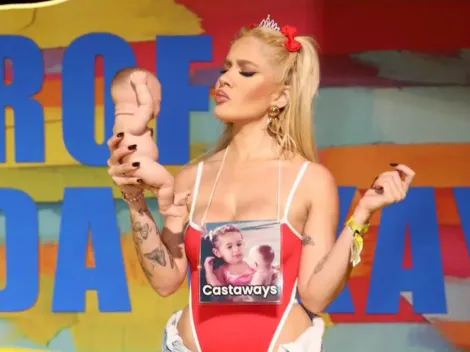 Karoline Lima faz da filha um meme para se fantasiar na Farofa da Gkay