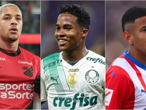 Endrick, V. Roque e Savinho são indicados a prêmio de melhor jovem jogador de 2023; Veja