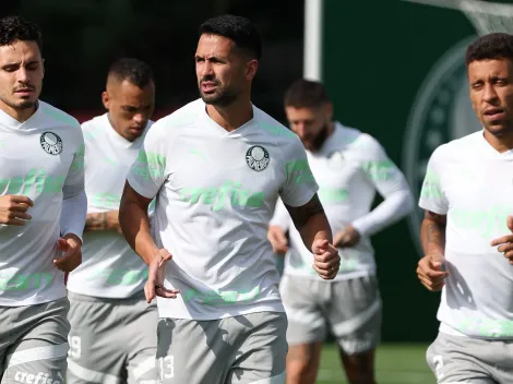 Abel 'saca' Marcos Rocha do Palmeiras de jogo da Libertadores