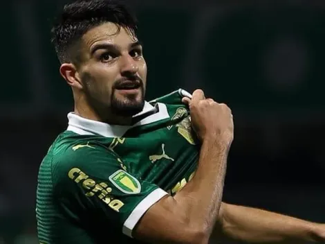 Flaco López celebra renovação com o Palmeiras