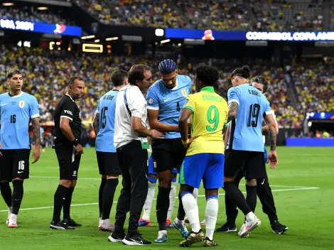 Endrick recebe provocação de Araujo em Brasil x Uruguai