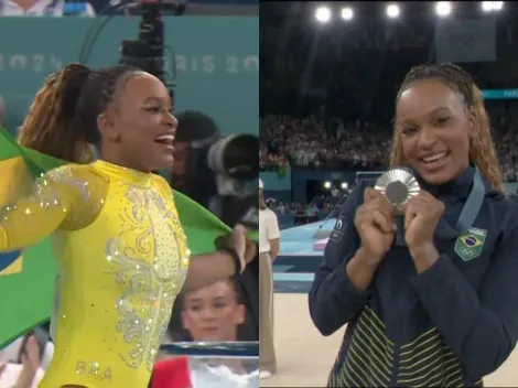 Rebeca Andrade celebra medalha de prata e fala sobre Simone Biles