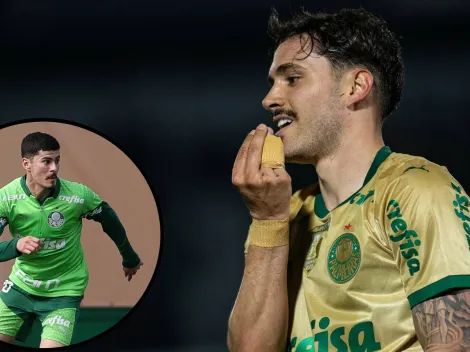 Maurício e Rômulo no banco do Palmeiras contra Athletico-PR