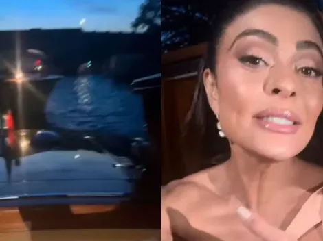 Juliana Paes passa por "perrengue chique" com lanchas em Veneza