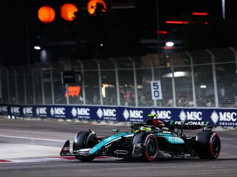 Lewis Hamilton celebra boa classificatória, e promete boa corrida