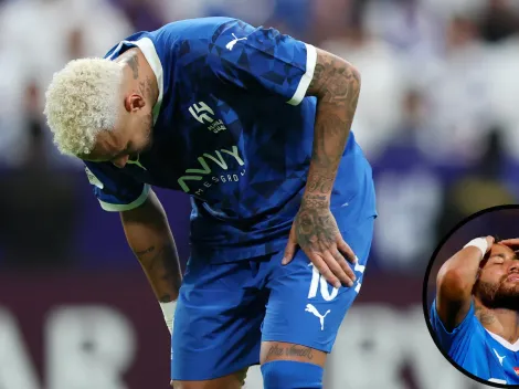 Neymar sai machucado e dá 'piti' no banco do Al-Hilal; assista