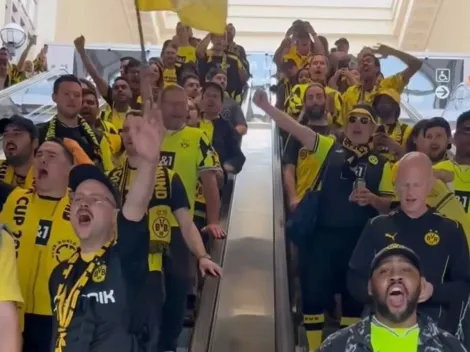 Torcida do Borussia Dortmund faz festa antes de encarar o Fluminense