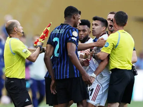 Acuña é responsável por treta generalizada em River Plate x Inter de Milão