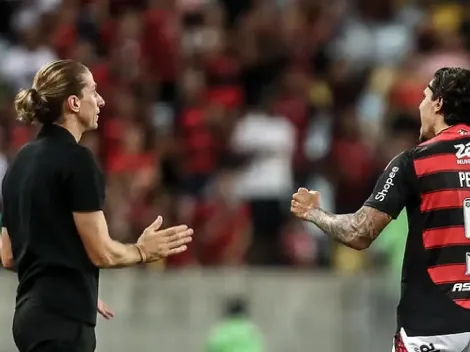 Atitude de Filipe Luís com Pedro viraliza durante Flamengo x Atlético-MG