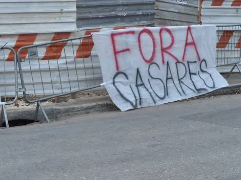 Torcida organizada protesta contra diretoria de Julio Casares