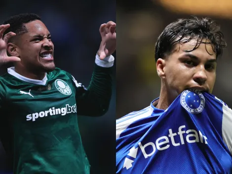 Vitor Roque e Kaio Jorge aquecem disputa em Palmeiras x Cruzeiro