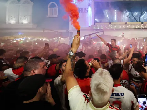 Flamengo deixa hotel em Lima com festa da torcida antes da final da Libertadores