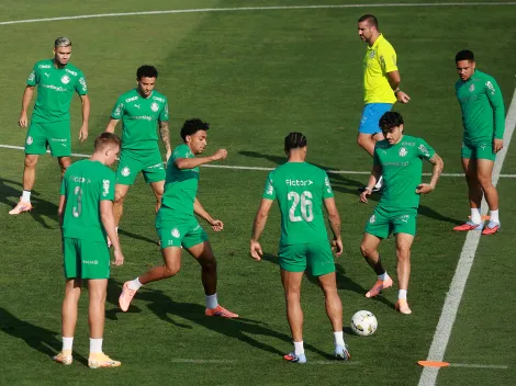 Elenco do Palmeiras faz último treino antes de enfrentar o Flamengo