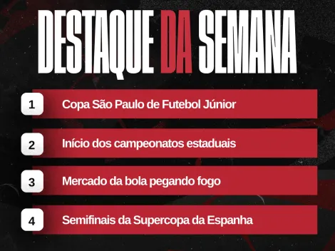 Agenda da semana: Copinha, início dos estaduais, Supercopa da Espanha e mercado