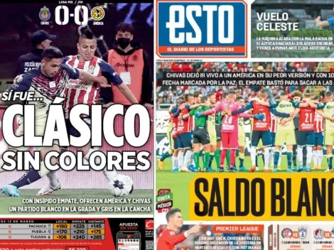 Portadas del día resaltan opaco Clásico Nacional