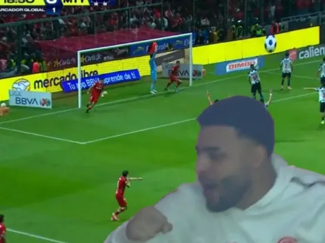 El festejo de Alexis Vega y su esposa en uno de los goles del Toluca vs. Monterrey