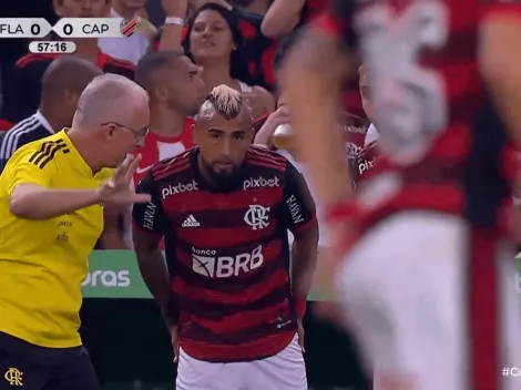 Vidal ahogó su grito de gol con Flamengo en empate con Paranaense
