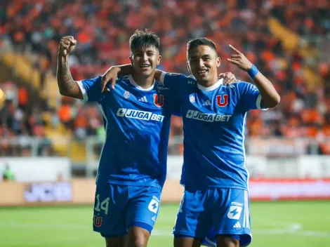 Marcelo Morales feliz por su gol y por la asistencia a su amigo Guerra